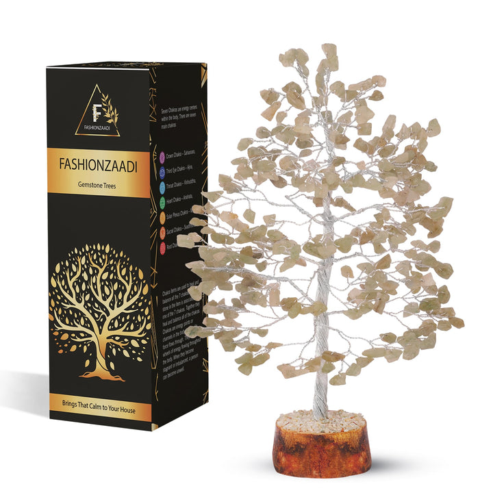 FASHIONZAADI Green Jade Gemstone Crystal Tree Healing Trees Bonsai Money Crystals Gemstone Trees Rei