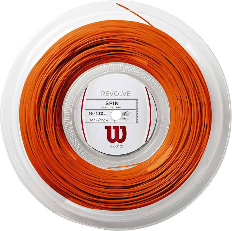 Wilson Unisex Tennissaite Revolve 200 Meter 1,30 mm Orange, 200 Meter 1,30 mm Orange