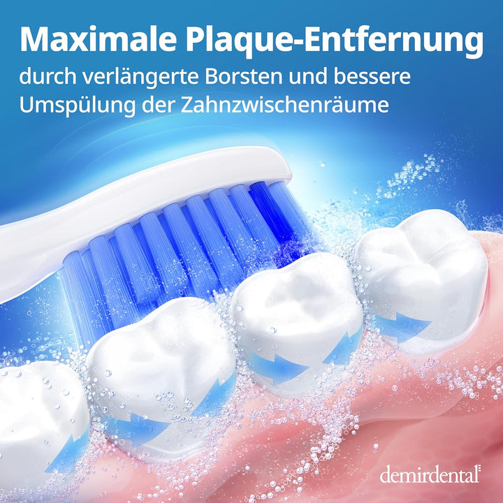 8er demirdental Aufsätze passend für Philips Sonicare Ersatzbürsten ProResults Medium Bürstenköpfe,