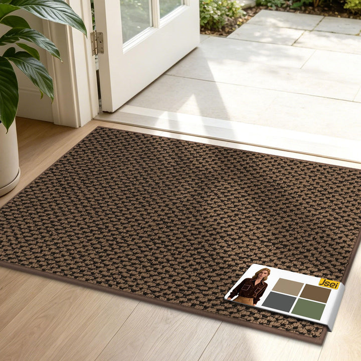 JSEI Fussmatte Innen 50 x 80 cm, Schmutzfangmatte rutschfest waschbar, Türmatte für Haustür Flur Ein