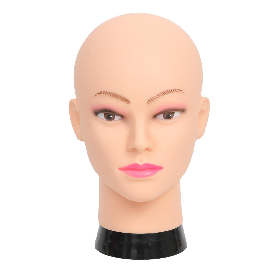 Bald Mannequin Head Cosmetology Manikin Head Training Head Display for Wigs,Mask,Sunglasses,Headphon