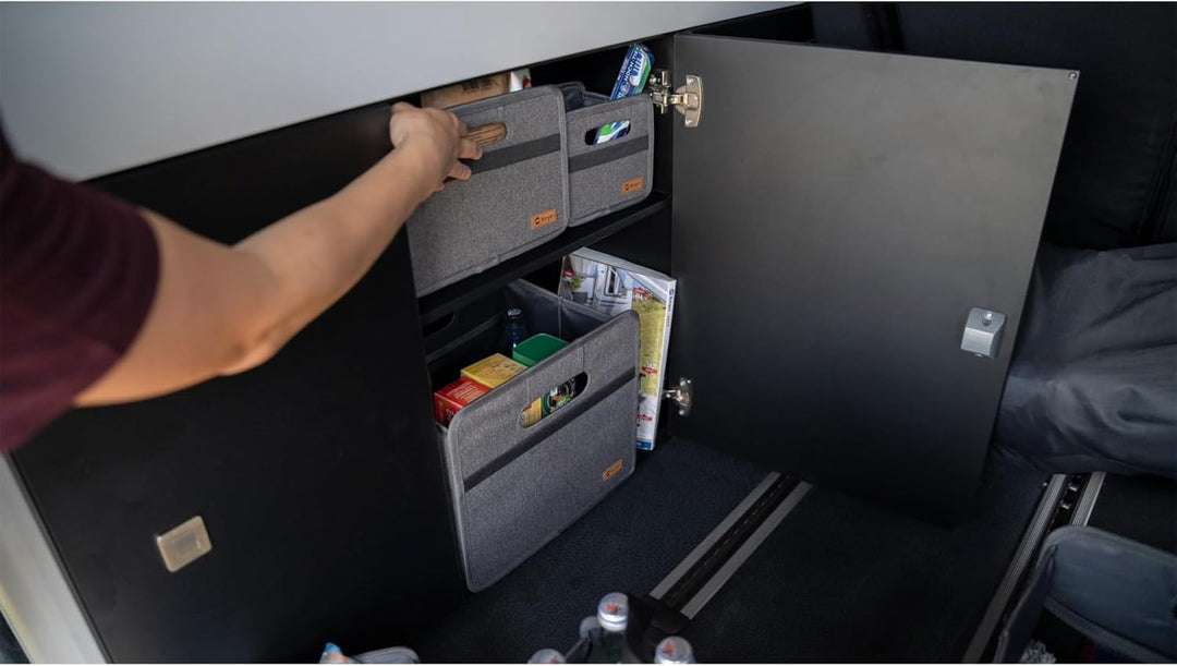 BERGER Faltbox Milo Maxi double | klappbare Aufbewahrungsbox | Organizer für Auto Haushalt Camping |