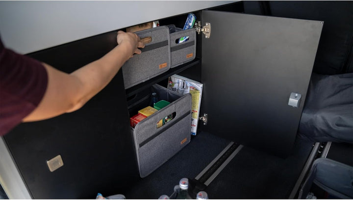 BERGER Faltbox Milo Maxi double | klappbare Aufbewahrungsbox | Organizer für Auto Haushalt Camping |