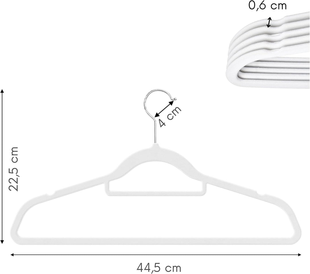 OGIVO Kleiderbügel Samt – 50er Set Hosenbügel rutschfest Bügel aus Samt für Ihre Garderobe – Samtkle