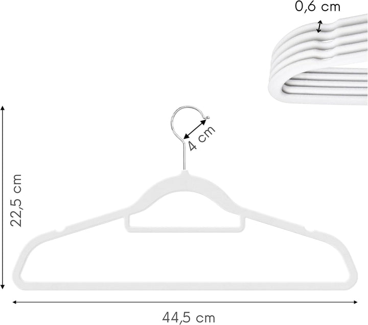 OGIVO Kleiderbügel Samt – 50er Set Hosenbügel rutschfest Bügel aus Samt für Ihre Garderobe – Samtkle