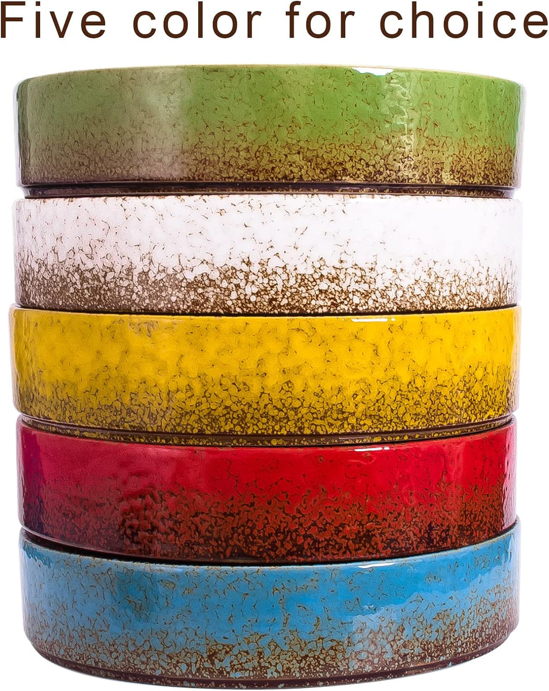 ARTKETTY SukkulentenTöpfe, 29,5 cm grosse SukkulentenPflanzgefässe Töpfe mit Drainage Keramik Bonsai