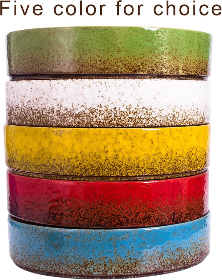 ARTKETTY SukkulentenTöpfe, 29,5 cm grosse SukkulentenPflanzgefässe Töpfe mit Drainage Keramik Bonsai