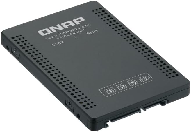 Qnap Systems 6.35 cm 2.5 Inch SATA to Dual M.2 2280 SATA Drive Adapter Hardware RAID 0/1 JBOD Indivi