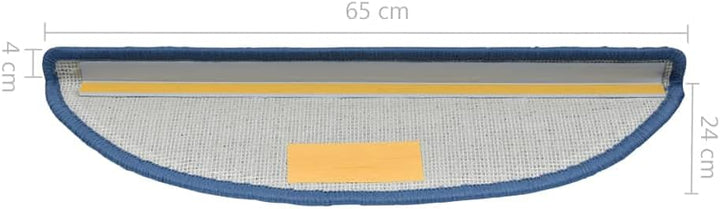 15 STK. Treppenmatten Blau 65x24x4 cm Treppenstufen Matten Modern Stufenteppich Treppenstufen Antiru