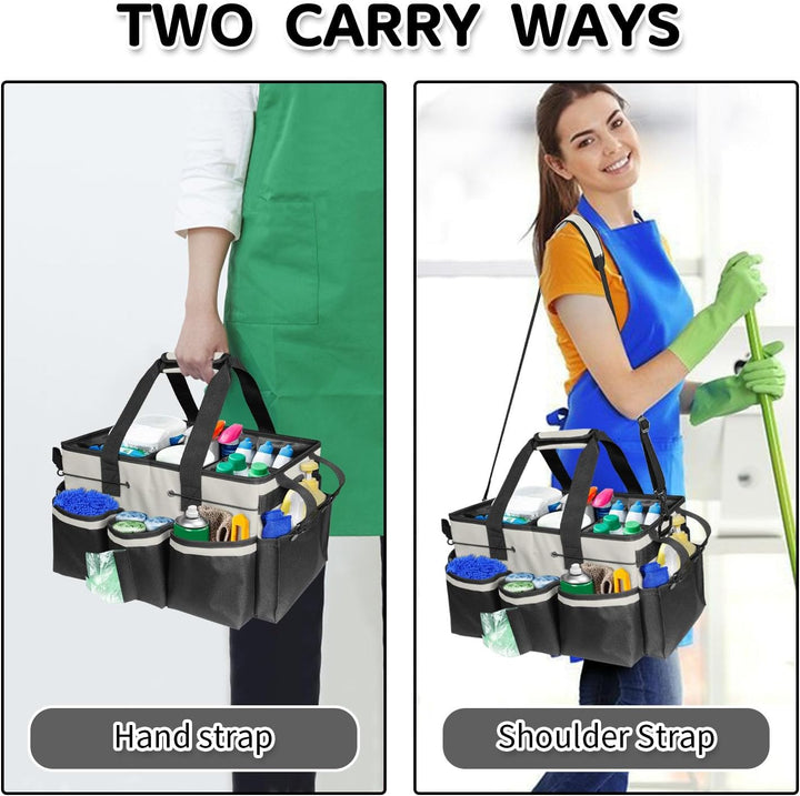 Boczif Reinigungs-Caddy-Tasche, tragbar, mit Griff, Schultergurten und Abnehmbarer Trennwand, Werkze