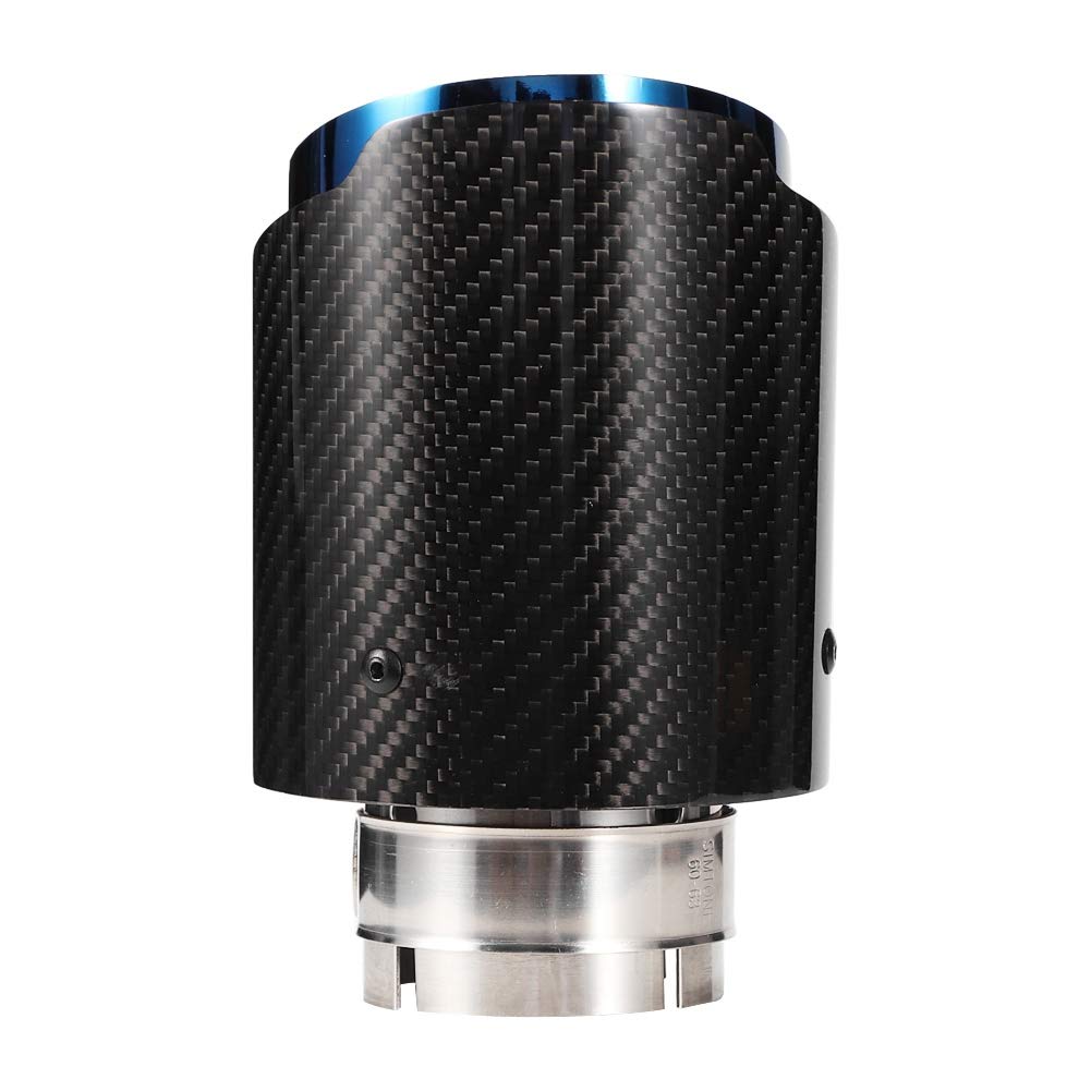 Auspuffrohr des Endrohrs, 63mm Carbon Fiber Glossy Car Straight Auspuffrohr Heckspitze Heckspitze