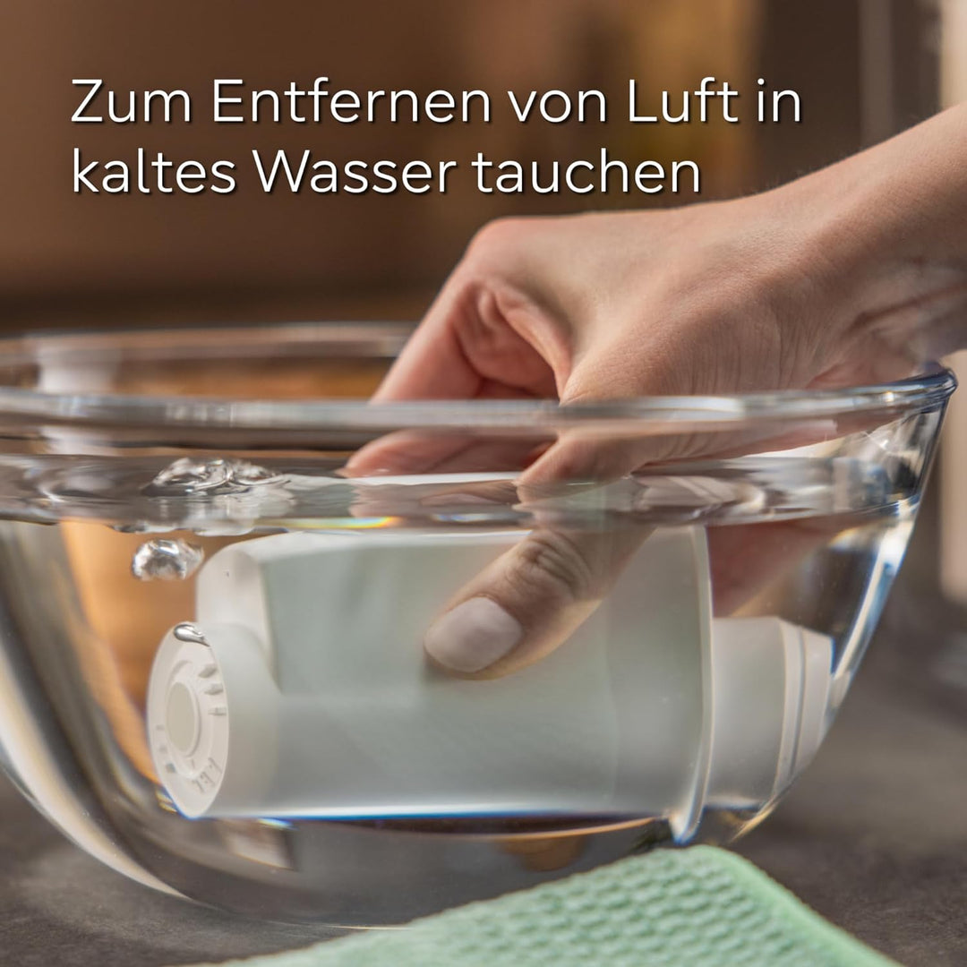 NESPRESSO Krups XN1101 Essenza Mini Kaffeekapselmaschine | 1260W | weiss | 0,7 Liter & Siemens BRITA