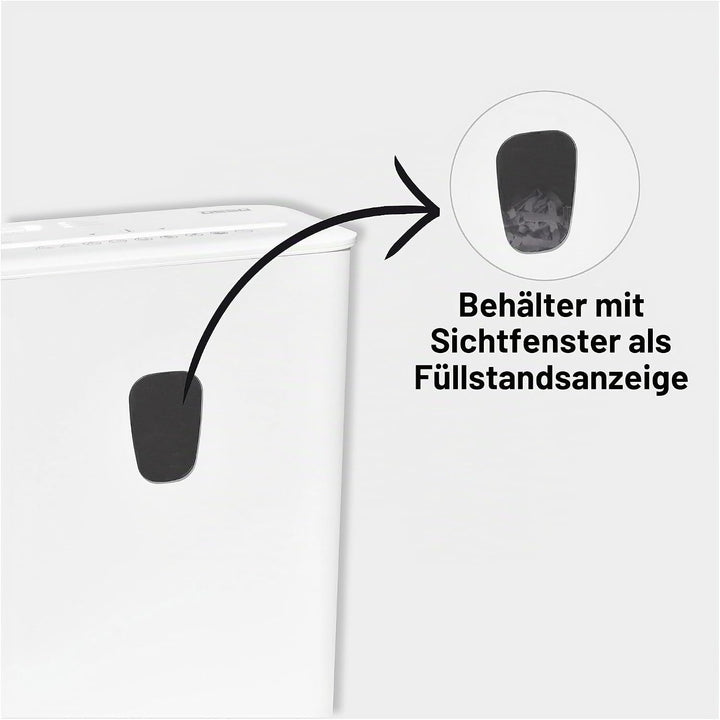 DESQ® Aktenvernichter 8 Blatt - Partikelschnitt 4 x 38 mm, Sicherheitsstufe P4, 15 Liter, Leiser Bet