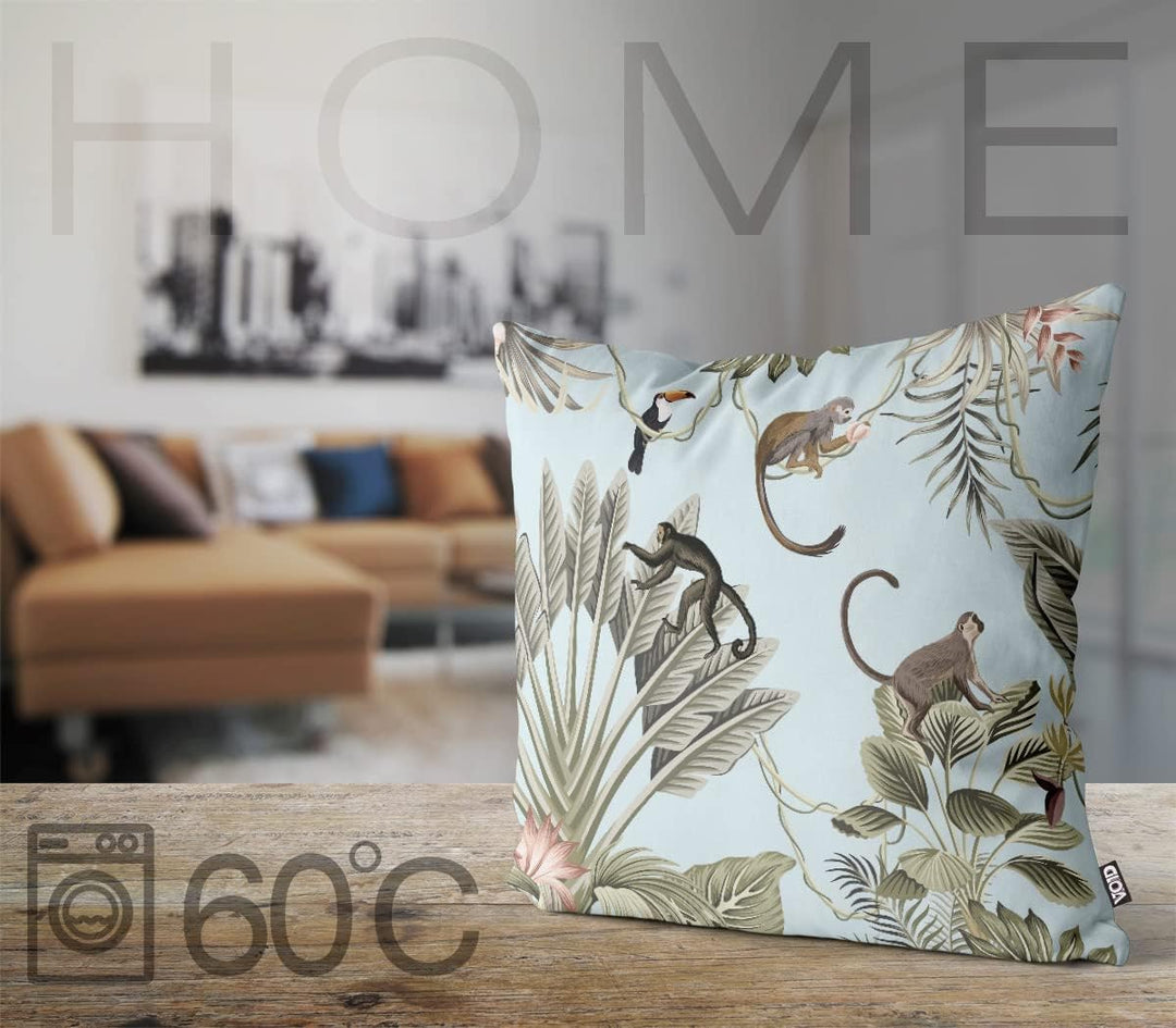 VOID Dschungel Affen Flamingo Kissenbezug Kissenhülle Sofakissen Kissen Deko Outdoor-Kissen Dekokiss