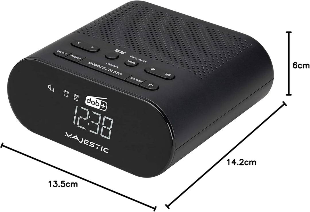 Radiowecker (Rs-116dab) Radio Dab+FM, USB mit 2 Alarmen