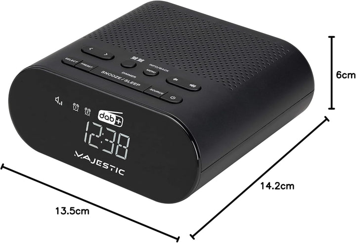 Radiowecker (Rs-116dab) Radio Dab+FM, USB mit 2 Alarmen