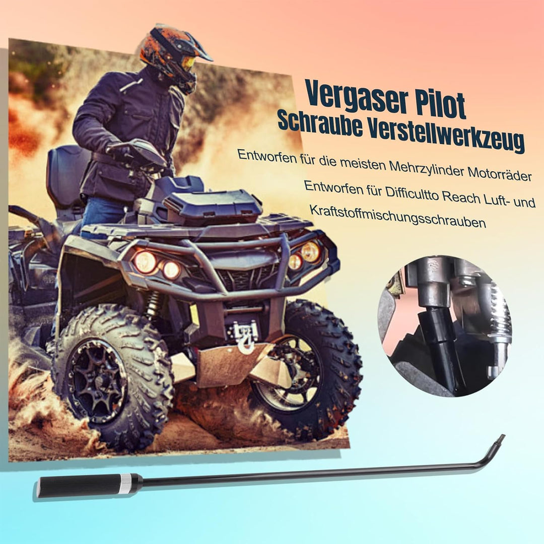 Bewinner 16,34 Zoll Vergaser Pilotschrauben Einstellwerkzeug, Universal Metall Pilotschrauben Einste