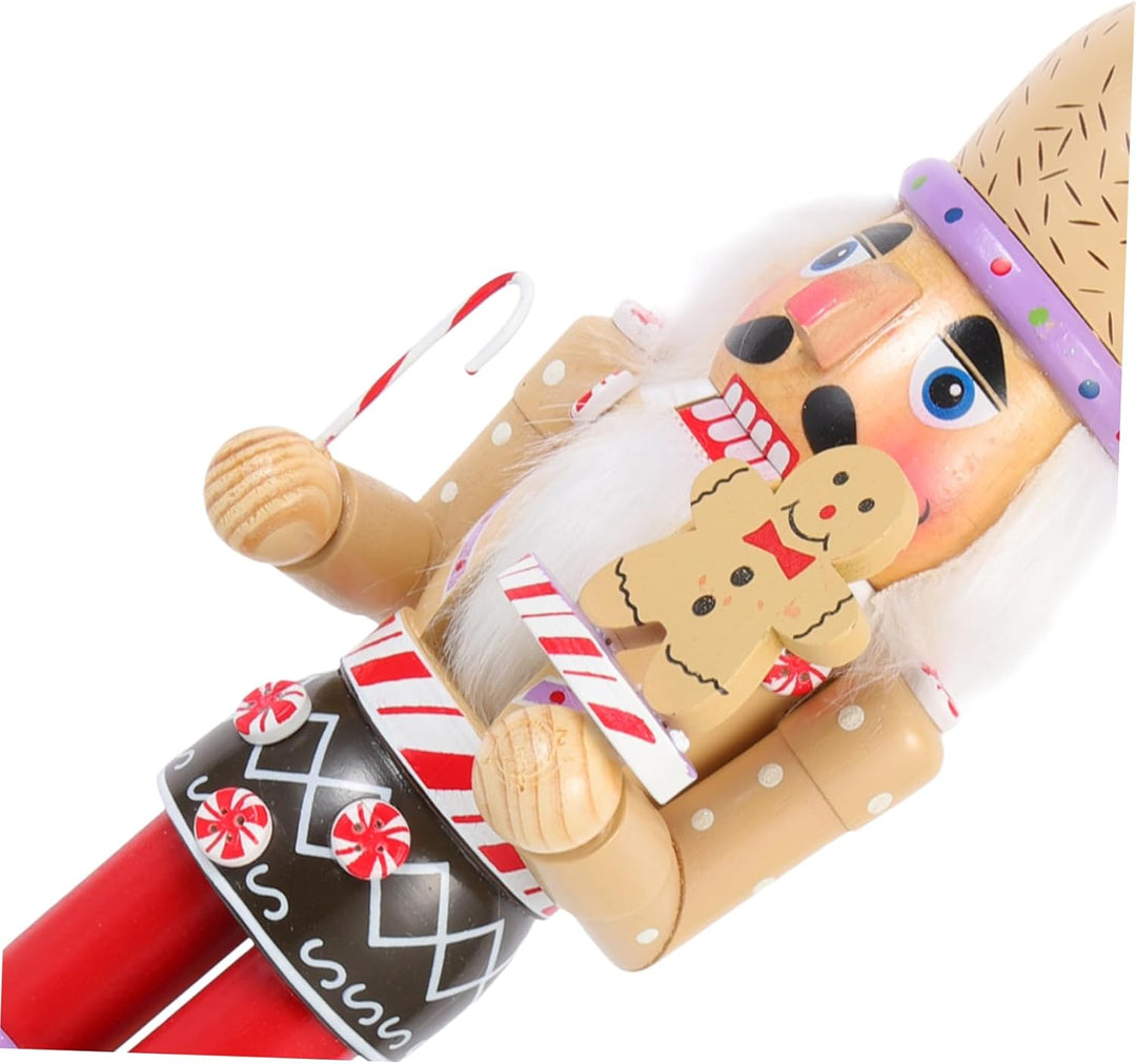 Ciieeo Desktop Holz Nussknacker Weihnachten Tisch Ornament Weihnachten Realistische Nussknacker Figu