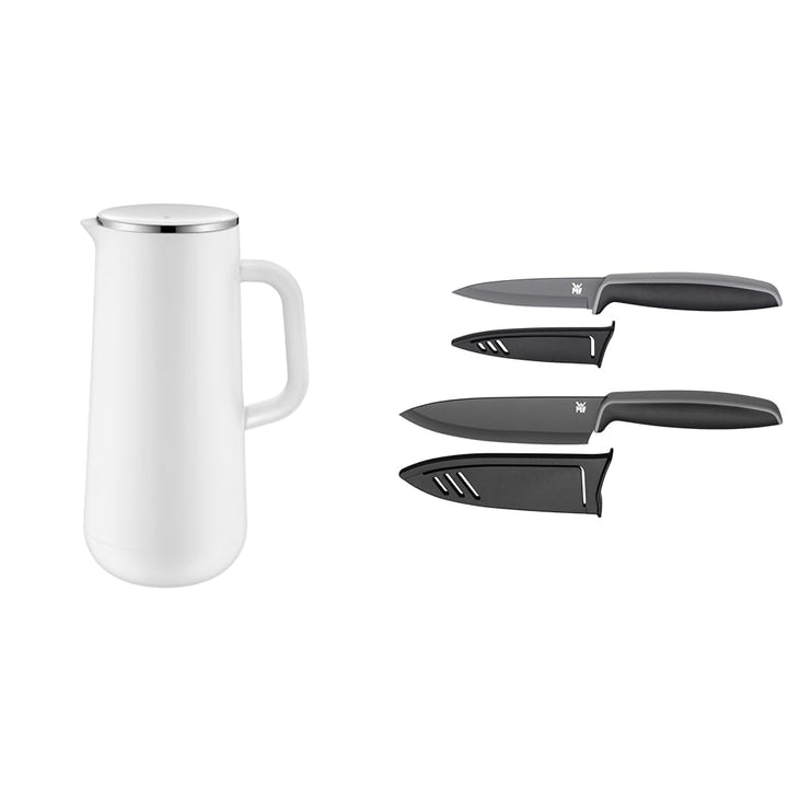 WMF Impulse Thermoskanne 1l & Touch Messerset 2-teilig, Küchenmesser mit Schutzhülle, Spezialklingen