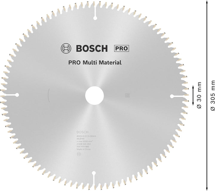Bosch Professional Kreissägeblatt (für Multi Material, AussenØ: 305mm, Bohrung: 30mm, Zubehör für Ka