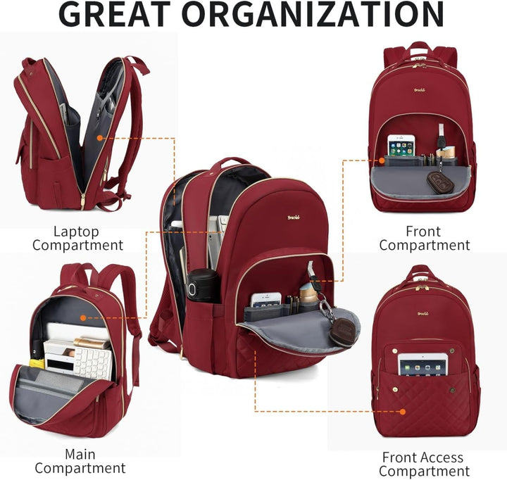 Rucksack Laptop Damen Rucksack Mädchen für Universität Studium Arbeit Büro,Lehrerrucksack Schulrucks