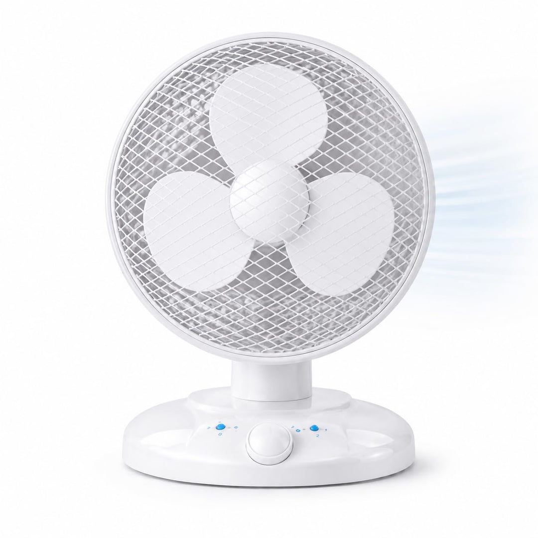 Everhomely Tragbarer Tischventilator 30 cm mit Schwenkfunktion – leiser Ventilator mit 3 Geschwindig