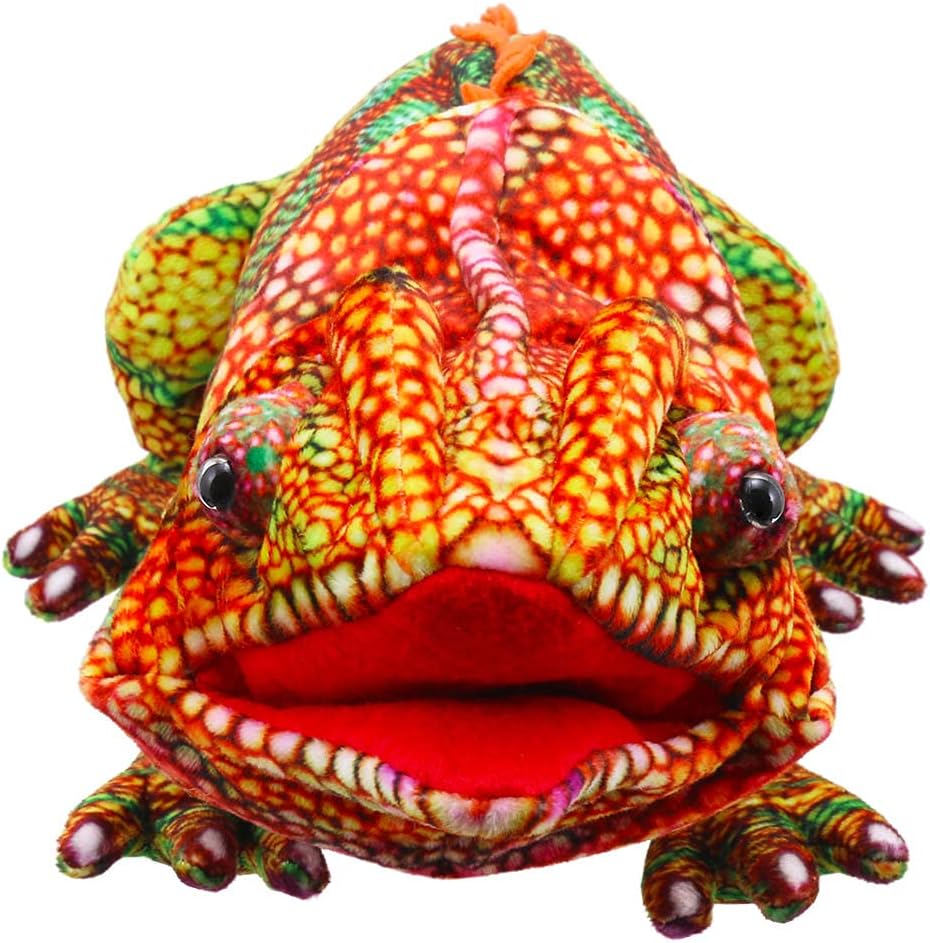 The Puppet Company - Grosse Kreaturen – Chamäleon-Handpuppe (orange)