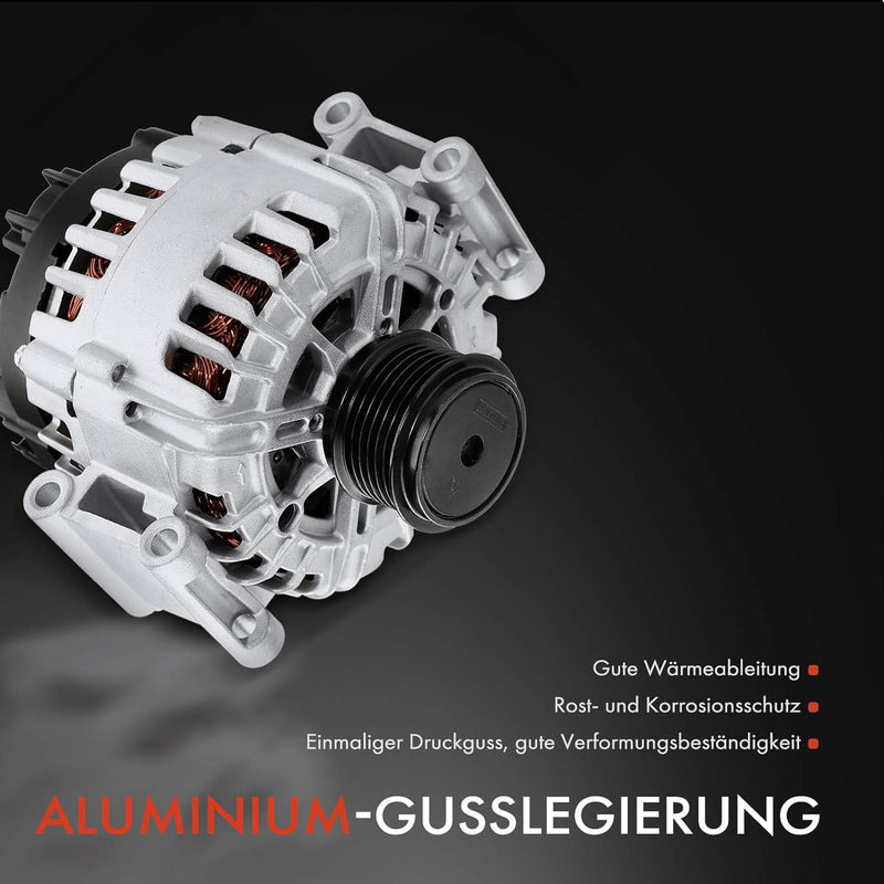 Frankberg Alternator Lichtmaschine Generator Kompatibel mit M.u.l.t.i.v.a.n V 2.0 TSI 2011-2015 T.r.