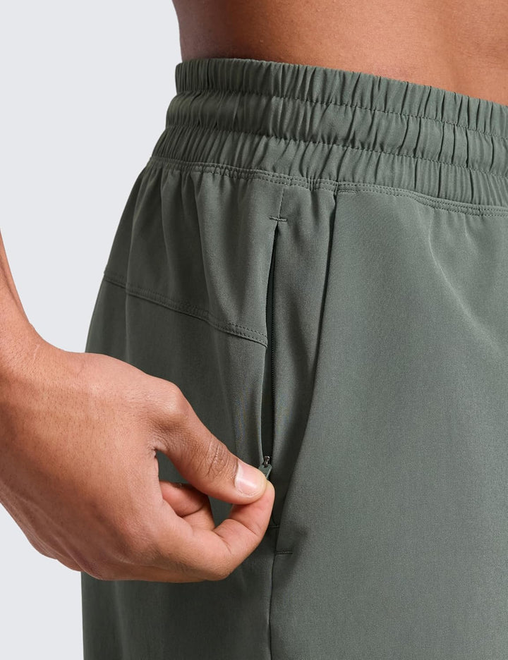 CRZ Yoga Herren Shorts Feathery-fit Linerless Shorts 7 Inches, Ns001b M Grauer Salbei, M Grauer Salb