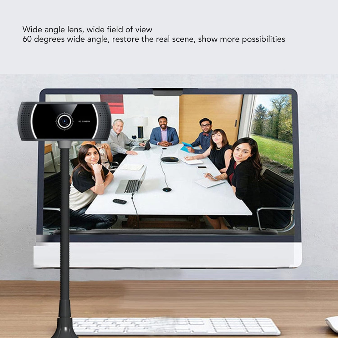 Webcam 1080P Webkamera, USB Desktop Full HD Kamera Video Live Webcam mit Rauschunterdrückungsmikrofo