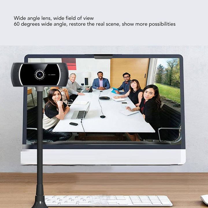 Webcam 1080P Webkamera, USB Desktop Full HD Kamera Video Live Webcam mit Rauschunterdrückungsmikrofo