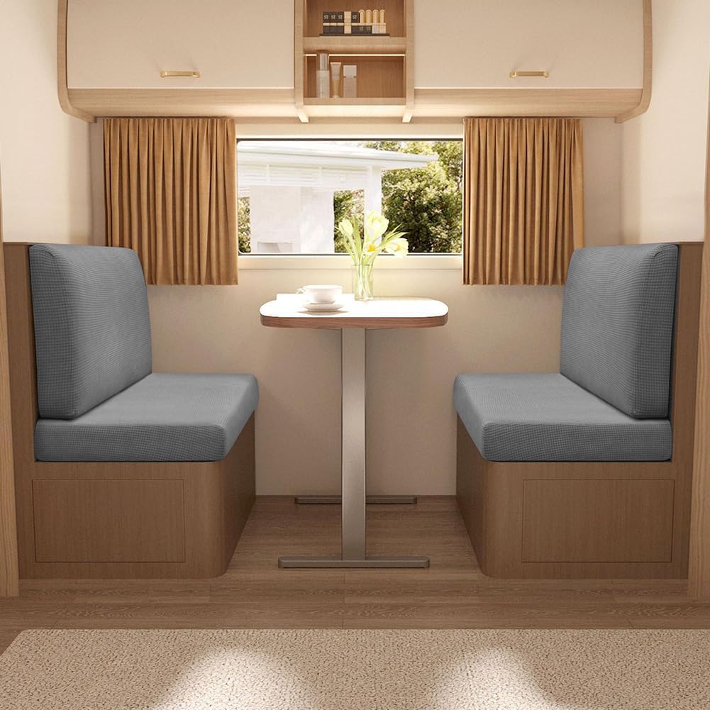 2 Stück Camper Kissenbezüge, 1 Set Spannbezüge Couch, RV-Sitzbezüge, Wohnwagen Polster, Sofa-Sitzkis