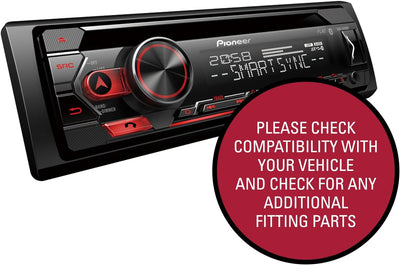 Pioneer DEH-S420BT | 1DIN Autoradio | CD-Tuner mit RDS | Bluetooth | MP3 | USB und AUX-Eingang | Fre