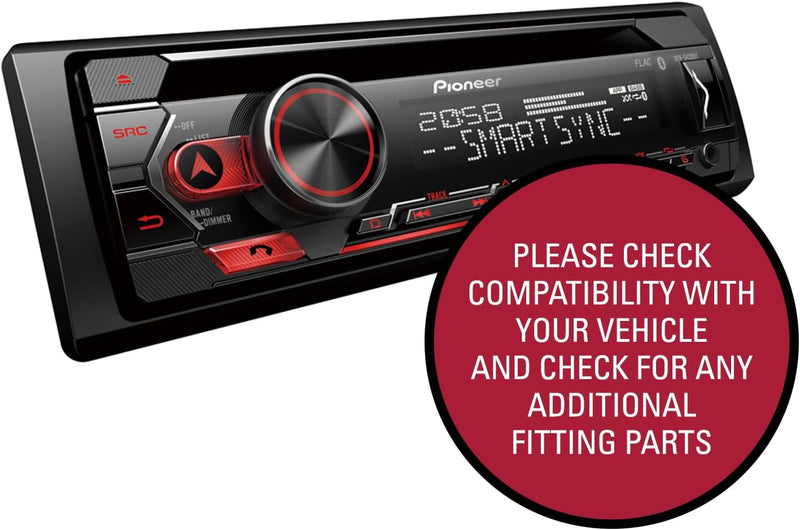 Pioneer DEH-S420BT | 1DIN Autoradio | CD-Tuner mit RDS | Bluetooth | MP3 | USB und AUX-Eingang | Fre