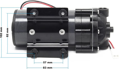 Naturewater Booster Pumpe 400 GPD (1514 l/Tag) 96W Druckerhöhungspumpe für Umkehrosmoseanlagen