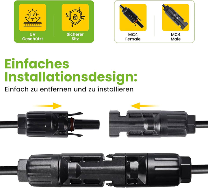 Offgridtec 8m 6mm² Solar-Verlängerungskabel mit Solarstecker, 8m