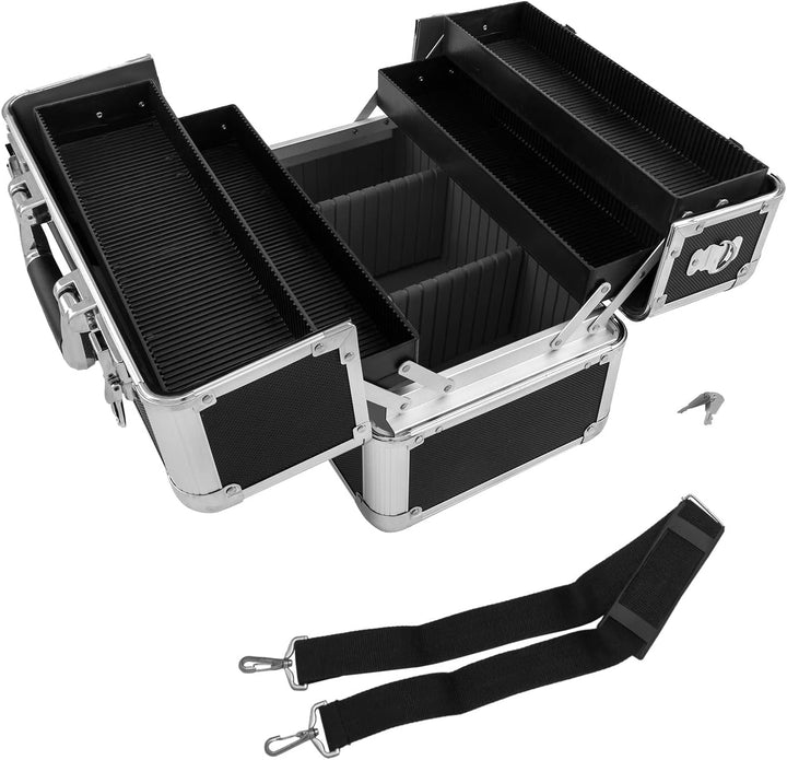 anndora Beauty Case Kosmetikkoffer - Stilvoller Schmuckkoffer, Schminkkoffer mit robustem Aluminiumr