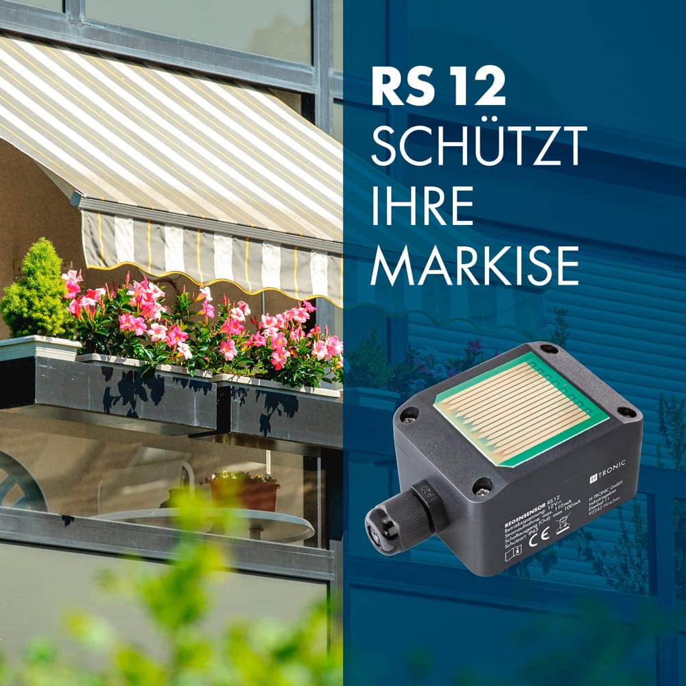 Regensensor RS 12 (Regenmelder, Markisensteuerung, Dachflächenfenstersteuerung)