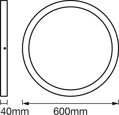 LEDVANCE LED Panel-Leuchte, Leuchte für Innenanwendungen, Kaltweiss, Länge: 60x60 cm, Planon Round 4