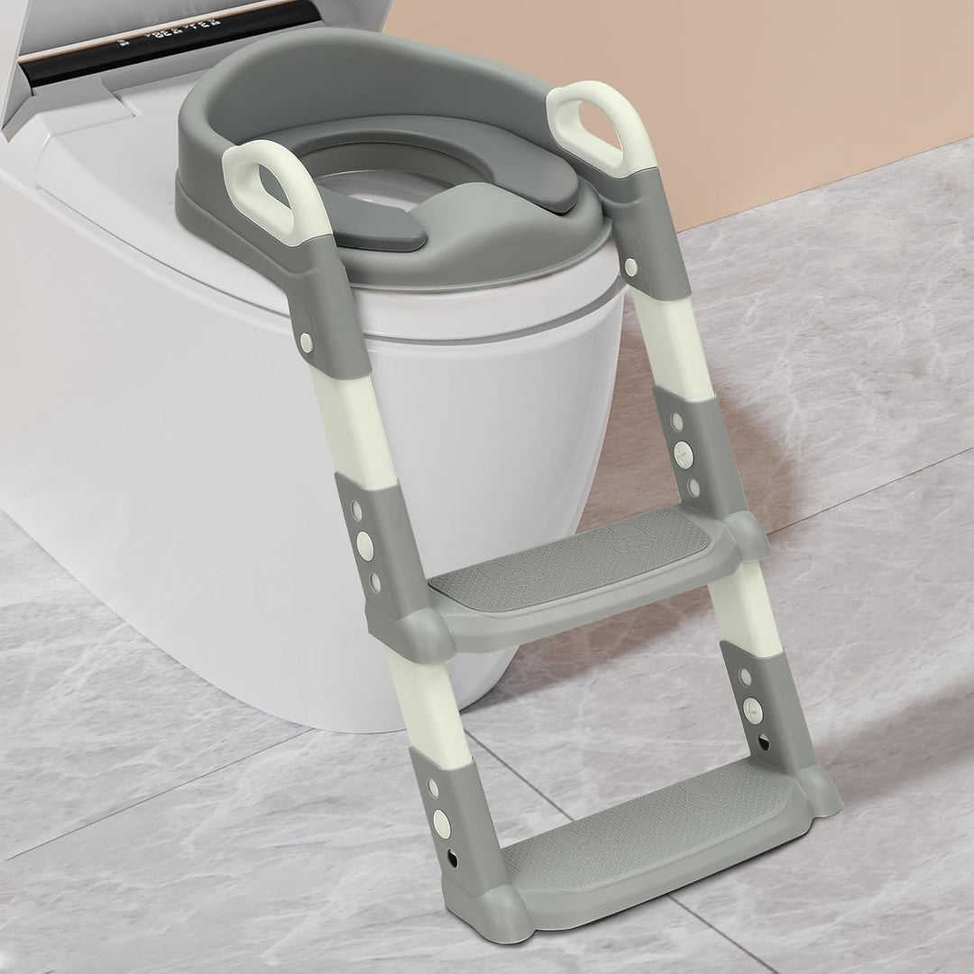 Toilettensitze mit Treppe für Kinder Toiletten-Trainer mit Treppe und Griffe Faltbar Kindertoilette