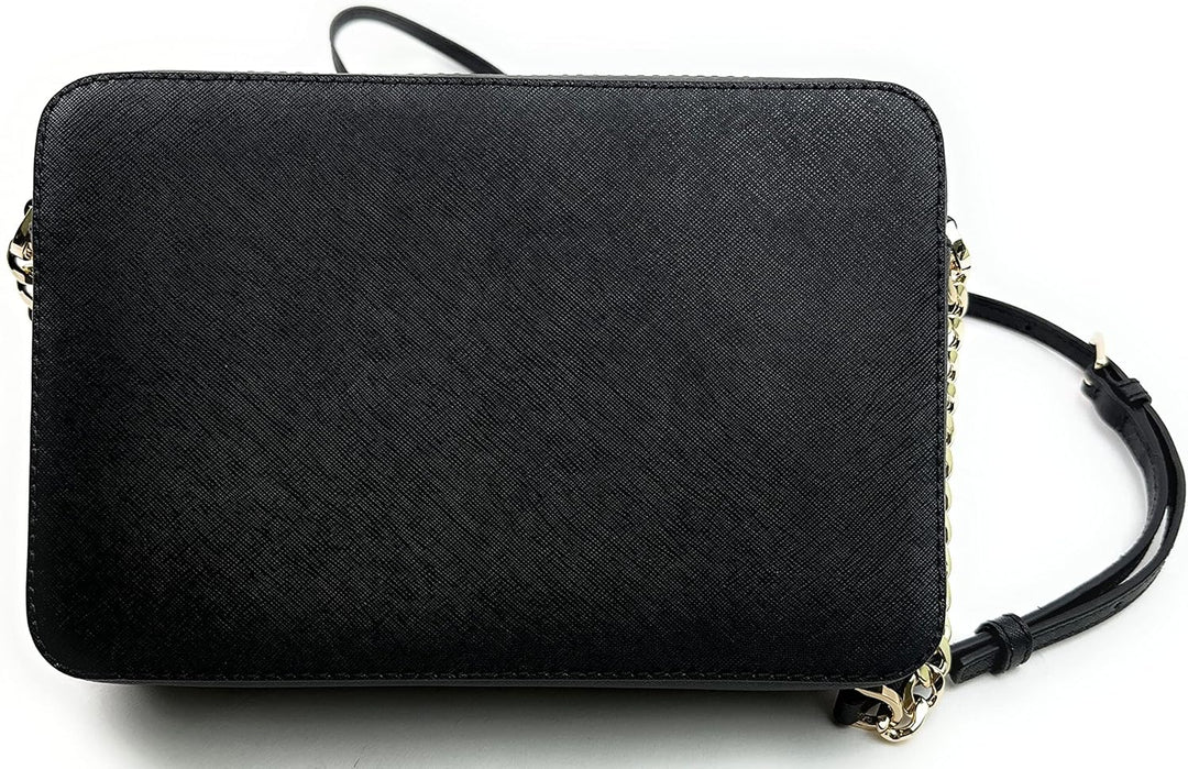 Michael Kors Damen Jet Set East West Crossbody Umhängetasche Schwarz/Gold, Schwarz/Gold
