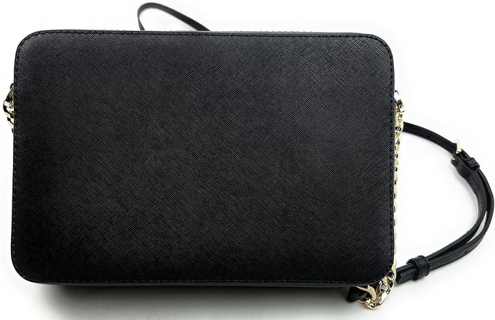 Michael Kors Damen Jet Set East West Crossbody Umhängetasche Schwarz/Gold, Schwarz/Gold