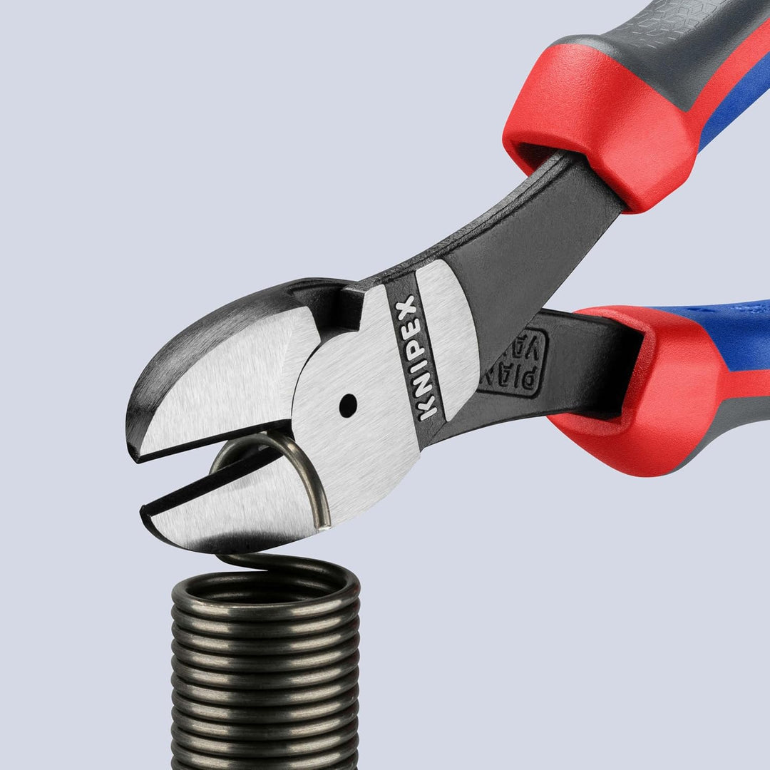 KNIPEX Kraft-Seitenschneider schwarz atramentiert mit Comfort-Griffen 180 mm, 74 02 180 Chrom 180 mm