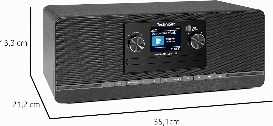 TechniSat DIGITRADIO 372 CD BT - Stereo Digitalradio, Kompaktanlage mit DAB+, UKW, CD-Player, Blueto