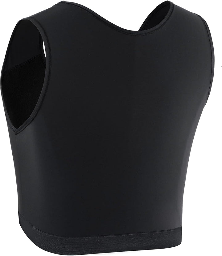 XUJI Brust Binder Transgender FTM Elastische Kompression BH Pullover Tank Top S Schwarz, S Schwarz