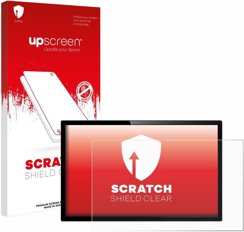 upscreen 24" Schutzfolie für 24,0 Zoll Flachbildschirme (61 cm) [532 x 299 mm, 16:9] – Kristallklar,