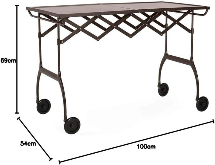 Kartell Battista, Servierwagen, Pflaume Pflaume Lackierter Struktur, Pflaume Lackierter Struktur