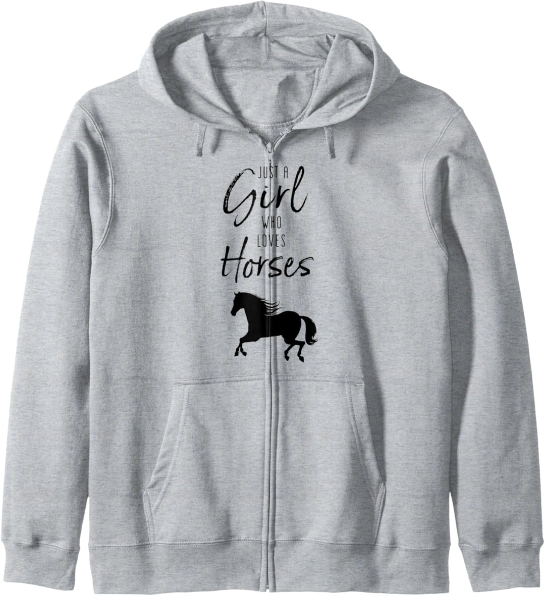 Just A Girl Who Loves Horses - Pferd Reiten Spruch Kapuzenjacke
