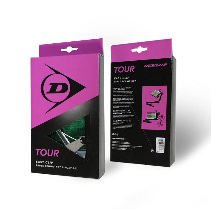 Dunlop Sports Unisex-Adult Tour Table Tennis Net Set, Green/Black, Einheitsgrösse EU