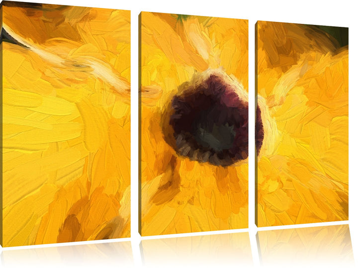 schöne Thunbergie NewArt 3-Teiler Leinwandbild 120x80 Bild auf Leinwand, XXL riesige Bilder fertig g